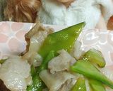 リカちゃん♡豚とスジナイン(絹さや)炒め作り方10写真