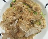 豚バラ肉とアスパラの焼きうどん作り方12写真