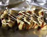残り物活用薄揚げ巾着お好み焼き風作り方3写真