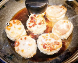 幼児食〜OK☆ つくねの蓮根はさみ焼き作り方5写真