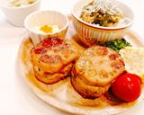 幼児食〜OK☆ つくねの蓮根はさみ焼き作り方6写真