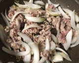 豚コマ肉と芽キャベツの香味味噌炒め♪作り方7写真