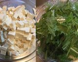 ちりめんじゃこと水菜と豆腐の煎り酒サラダ作り方4写真