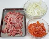トマト牛丼作り方1写真
