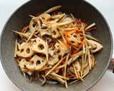 ごぼうとれんこんのシャキシャキきんぴら作り方4写真