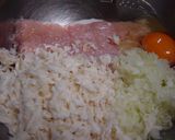 ヘルシー&おいしい、鶏照りハンバーグ~!作り方1写真