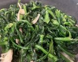 春菊とにんにくの中華炒め☆作り方6写真