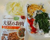 【ダイエット飯】オートミールビビンバ作り方1写真