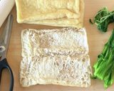 ジュワ旨【小松菜の揚げ巻き浸し】油揚げ作り方4写真