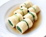ジュワ旨【小松菜の揚げ巻き浸し】油揚げ作り方9写真