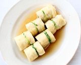ジュワ旨【小松菜の揚げ巻き浸し】油揚げ作り方10写真