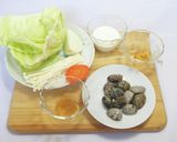 あさりと春野菜のミルク味噌汁作り方1写真