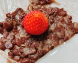 オオバコ(サイリウム)で桜餅的な苺大福作り方2写真