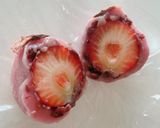 オオバコ(サイリウム)で桜餅的な苺大福作り方8写真