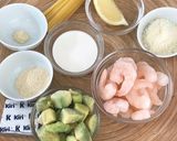 小エビとアボカドのチーズクリームパスタ作り方1写真