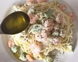 小エビとアボカドのチーズクリームパスタ作り方10写真