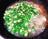 オクラとソーセージ★とろっとろ～卵スープ作り方3写真