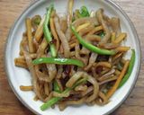 筍とこんにゃくのきんぴら作り方4写真