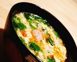 オクラとソーセージ★とろっとろ～卵スープ作り方6写真