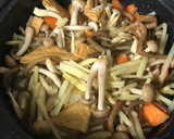 やさしい味♡厚揚げと山菜・シメジの煮物♪作り方4写真