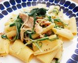 冷凍で!豚バラと水菜のパスタ作り方5写真