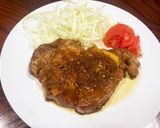 りんごとははつゆタレで柔らかトンテキ作り方5写真