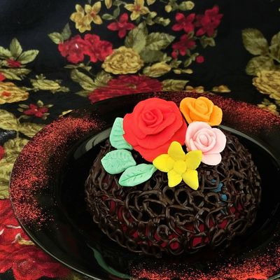 レジン ヘアゴム ストロベリーチョコケーキ バレンタイン バレンタイン