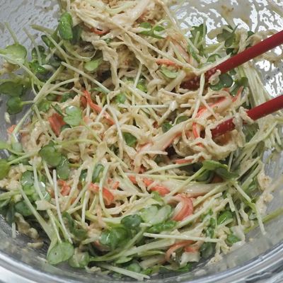 簡単♪切干大根とカニカマのマヨサラダ by emyo 【クックパッド】 簡単