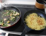 焦がし塩焼きそば　桜エビとオイスターで作り方2写真