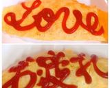 オムライスにケチャップでメッセージ作り方4写真