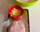 バターロール生地で薔薇のハムチーズパン作り方3写真