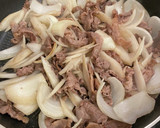 牛肉とごぼうと玉ねぎの甘辛炒め*+作り方7写真