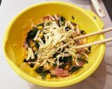 残りご飯deお好み焼き風〜作り方3写真