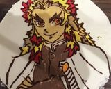 キャラケーキ　鬼滅の刃　煉獄さん作り方6写真
