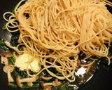 れん草としめじの【だしマヨ】和風パスタ作り方2写真