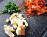 お弁当にも★キムチとチーズの玉子焼き作り方1写真