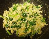 しらすと大根抜き菜の卵とじ作り方4写真