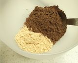 フォンダンショコラ風きな粉ココアケーキ作り方1写真