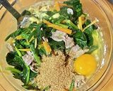 ほうれん草のお好み焼き・ごま＆チーズin作り方5写真