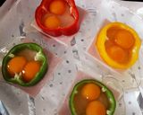 お弁当にも♪ピーマンの目玉焼き作り方1写真