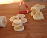 バナナとシナモンのハートのホットケーキ作り方3写真