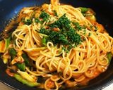 九条ねぎとパセリのトマトクリームパスタ作り方8写真
