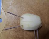 リアルうさぎりんご飾切り（お花見弁当に）作り方6写真