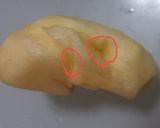 リアルうさぎりんご飾切り（お花見弁当に）作り方8写真
