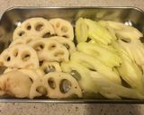 れんこんとセロリのマスタードレモン和え作り方1写真