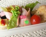♬*:ハムにかぼちゃサラダを巻いて♬♪ﾟ作り方5写真