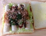 フライパンでホットサンド★お好み焼き風作り方3写真