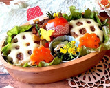 如月12　作り置き（楕円）弁当作り方1写真