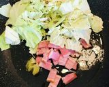 キャベツとベーコンのペペ塩味オイルパスタ作り方1写真