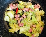 キャベツとベーコンのペペ塩味オイルパスタ作り方2写真